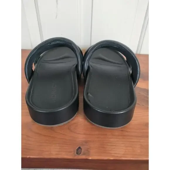 Vionic Mayla Black Puffer Strap Slide Sandals - Women's Size 11 - Picture 2 of 8
